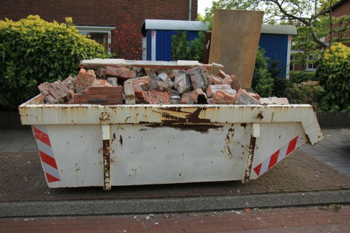 Old bed frame ready for disposal in Richmond Upon Thames
