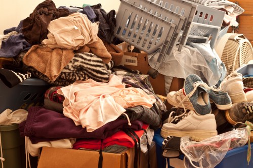 Insurance and professional waste clearance service concept