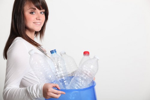 Segregated recycling and general waste containers for businesses