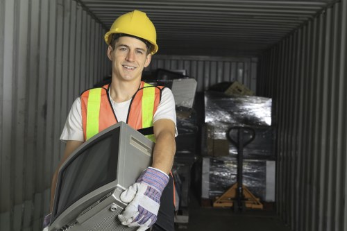 Professional rubbish removal team completing a secure waste collection